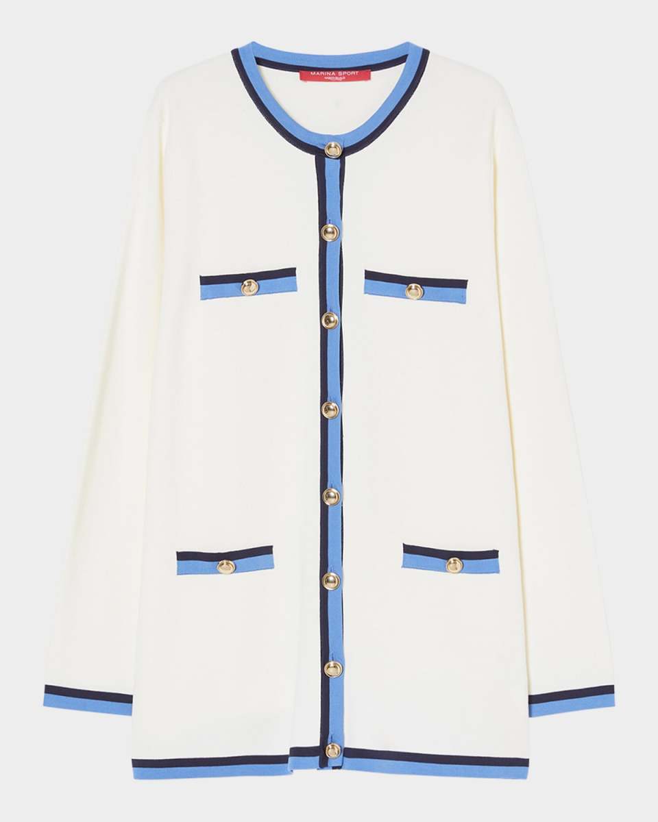 Plus Size Melk Striped-Trim Cardigan